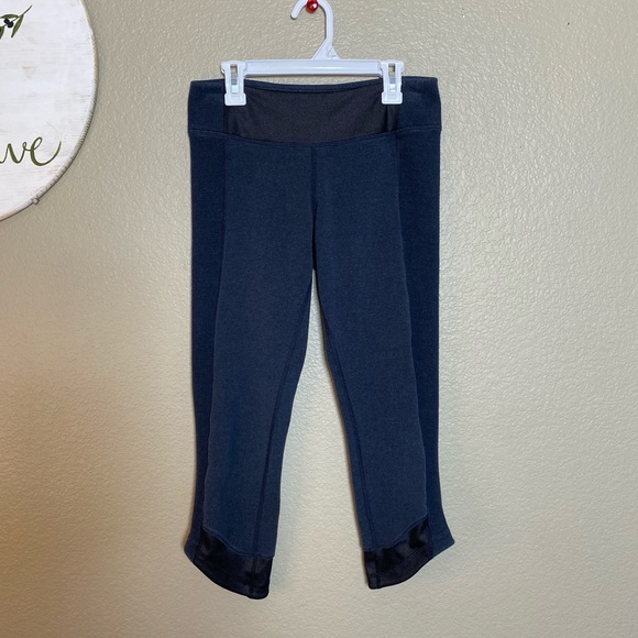 Lululemon Cotton Ribbed Spandex Insert Crop Leggings - Picture 12 of 12
